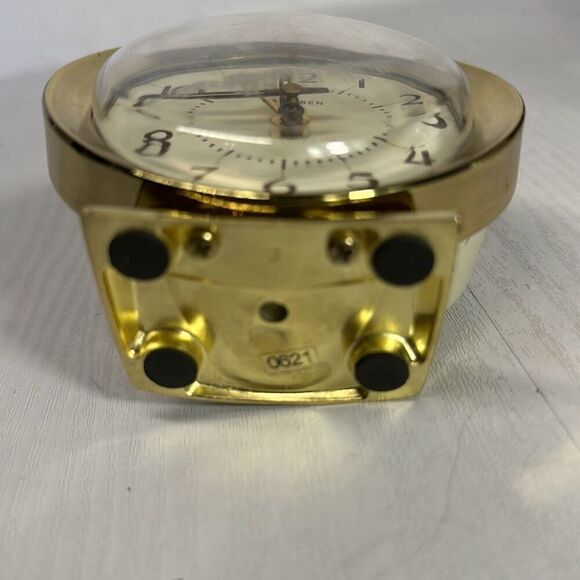 Vintage Westclox Baby Ben Wind Up Gold Alarm Clock Works - Picture 7 of 8